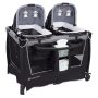 Baby Trend Retreat Twins Nursery Center, Quarry - Twin Playard with 2 Bassinets, Changing Table, and Music Center - Image 1