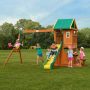 Backyard Discovery Oakmont Cedar Wooden Swing Set with 4 foot dek height. - Image 1