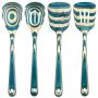 Baltique Mykonos Collection 4 Piece Wooden Cooking Utensil Set for Kitchen, Safe for Nonstick - Image 1