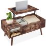 Best Choice Products Wooden Mid-Century Modern Lift Top Coffee Table w/ Hidden Storage, Removable Shelf - Brown - Image 1