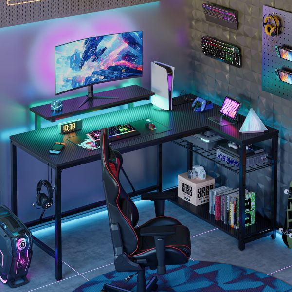 Bestier-52-Gaming-Desk-with-LED-Lights-L-Shaped-Desk-with-Power-Outlet-Monitor-Stand-Corner-Computer-Desk-in-Carbon-Fiber_49192e3b-3665-4453-9055-3290945f60aa.a97d4d5122380cac191c724c62d1b7e0.jpg