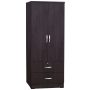 Better Home Products Grace Wood 2-Door Wardrobe Armoire with 2-Drawers Mahogany - Image 1