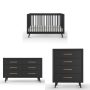 Child Craft Cranbrook Crib, Dresser & Chest Nursery Set, 4-in-1 Convertible Crib, Ebony, 3-Piece - Image 1