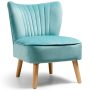 Costway Armless Accent Chair Modern Velvet Leisure Chair Single Upholstered - Image 1