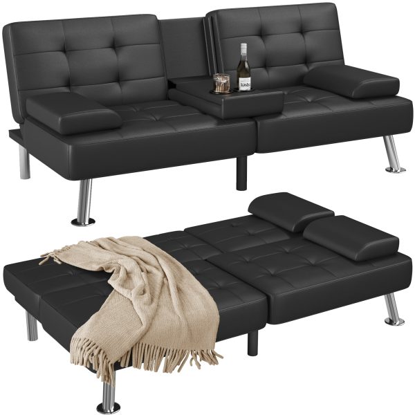 Devoko-Modern-Faux-Leather-Futon-Sofa-Bed-Convertible-Folding-Sofa-Bed-Removable-Armrests-and-2-Cup-Holders-Black_9429af52-0e66-46ef-b931-70dee44f2c7c.6a84cc94b223c59a7439c483c4cd492a.jpg