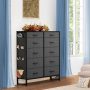 Dextrus Fabric Dresser with 10 Drawers, Dresser for Adult Bedroom, Closets, Tall Storage Tower - Image 1