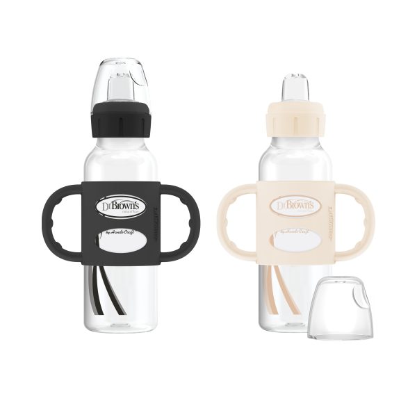 Dr-Brown-s-Milestones-Narrow-Sippy-Spout-Bottle-with-Handles-8oz-250ml-6m-Black-Ecru-2-Pack_46ff1975-75ff-4e46-a103-fd4bb5b8ffeb.0f0ad610695bff2d9b50f4d9d99d6b78.jpg