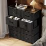 CONCETTA 8-Drawer Fabric Dresser Storage Chest for Bedroom, Closet, Entryway, Storage Furniture for Adults, Black - Image 1