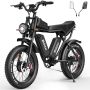 Electric Bike for Adults 20'',Dual Motor 2000W 35MPH Electric Motorcycle,52V 40Ah Fat Tire 7 Speed Mountain Bike UL2849 - Image 1