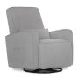 Evolur Holland Upholstered Swivel Glider | Rocker I Included Lumbar Pillow I Modern Design, Thunder - Image 1