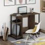 Furinno 15112 JAYA Compact Computer Study Desk, Columbia Walnut/Black - Image 1