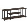 Furinno TURN-N-TUBE Wood Entertainment TV Stand for TV up to 50" in Dark Brown - Image 1