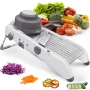 LMETJMA 18 Types Adjustable Mandoline Slicer Stainless Steel Vegetable Julienner Grater Onion Potato Slicer Cutter KC0326 - Image 1