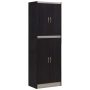 Hodedah Dining Room Storage 4 Door Kitchen Pantry China Cabinet, Grey Oak - Image 1