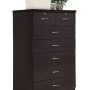 Hodedah 7 Drawer Dresser with Two Locks, Chocolate - Image 1