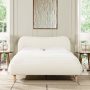 Jennifer Taylor Home Roman Curved Headboard Upholstered Platform Bed, Queen, Ivory White Boucle - Image 1