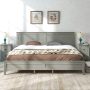 Solid Wood Chest, Gray Chest with 5 Storage Drawers End Table Stylish Functional Bedside Table with Wooden Legs Simple Accent Storage Cabinet for Living Room Bedroom Easy Assembly - Image 1