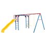Lifetime Kid's Monkey Bar Adventure Metal Swing Set with Slide and Trapeze Bar (91022) - Image 1