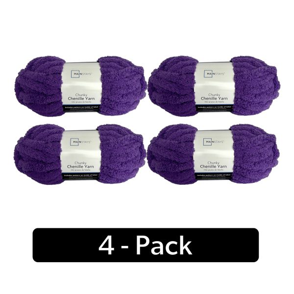 Mainstays-Chunky-Chenille-Yarn-31-7-yd-Bright-Purple-100-Polyester-Super-Bulky-Pack-of-4_dff223e7-0070-42a9-865a-d154ef3ac110.fdb898cd942d6571f6ebbb74ef54aa40.jpg