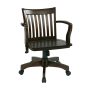 OSP Home Furnishings Deluxe Wood Bankers Chair with Wood Seat in Espresso Wood Finish - Image 1