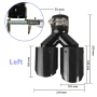 1 Pcs Universal Car Carbon Fibre Tail Throat Length Black Y-Shaped Double Out Twill Glossy Exhaust Muffler Tip - Image 1