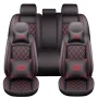 5-Seat PU Leather Car Seat Covers Full set Universal Luxury Front Rear Seat Cushion Anti-scratch Protection - Image 1