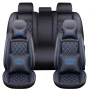 5-Seat PU Leather Car Seat Covers Full set Universal Luxury Front Rear Seat Cushion Anti-scratch Protection - Image 1