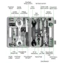 ROCKBROS Bicycle Repair Tool Kits 44 in 1 Professional Bike Multifunction Repair Tools Key Set Cycling Tools - Image 1