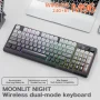 M96 Bluetooth Wireless Keyboard FREEWOLF Digital Display,RGB Backlight,2000mAh Battery & PBT Keycaps for PC/Laptop - Image 1
