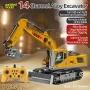 Alloy Remote Control Excavator Toy Car with Lights Sound Effect Electric Excavator Automobile Engineering Vehicle Children Gifts - Image 1