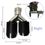 1 Pcs Universal Car Carbon Fibre Tail Throat Length Burnishing Y-Shaped Double Out Twill Glossy Exhaust Muffler Tip - Image 1