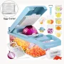 12 in 1 Multifunctional Vegetable Cutter Food Chopper Potato Slicer Carrot Grater Onion Shredder Salad Cutter Kitchen Gadgets - Image 1