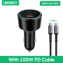 Ubigbuy 200W Car Charger 3-Port Quick Charge 3.0 USB C PD 100W PPS 45W Super Fast Charging for MacBook Pro iPhone 15 Samsung S23 - Image 1