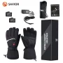 SNOW DEER Winter Heated Gloves Women Men Electric Motorcycles Thermal Ski Glove Heating Waterproof Rechargeable Battery Charger - Image 1