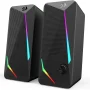 Redragon GS510 Waltz RGB Desktop Speakers, 2.0 Channel PC Computer Stereo Speaker with 4 Colorful LED Backlight Modes, Enhanced - Image 1