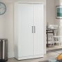Sauder Homeplus 2-Door Engineered Wood Storage Cabinet in Soft White - Image 1