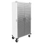 Seville Classics UltraHD Steel Body Lockable Storage Filing Cabinet Organizer Locker Shelving Unit 36" W x 18" D x 72" H, Granite - Image 1