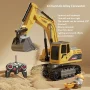 Alloy Remote Control Excavator Toy Car with Lights Sound Effect Electric Excavator Automobile Engineering Vehicle Children Gifts - Image 1