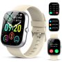 Smart Watch Fits for Android and iPhone, IP68 Waterproof Smartwatch for Women Men 100+ Sports Modes 1.91-inch Fitness Tracker, Smart Watch with Bluetooth Call(Answer/Make Calls), for Gift White - Image 1