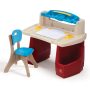 Step2 Deluxe Art Master Desk Plastic Kids Activity Center and Table - Image 1