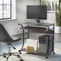 TMS Berkeley Mobile Computer Desk with Sliding Keyboard Shelf and Wheels, Multiple Colors - Image 1