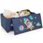 Kids Wooden Upholstered Toy Storage Box with Removable Lid - Image 1