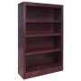Concepts in Wood 4 Shelf Wood Bookcase, 48 inch Tall - Cherry Finish - Image 1