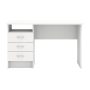 Tvilum Whitman 3 Drawer Office Desk with 1 Shelf for Adults, White - Image 1