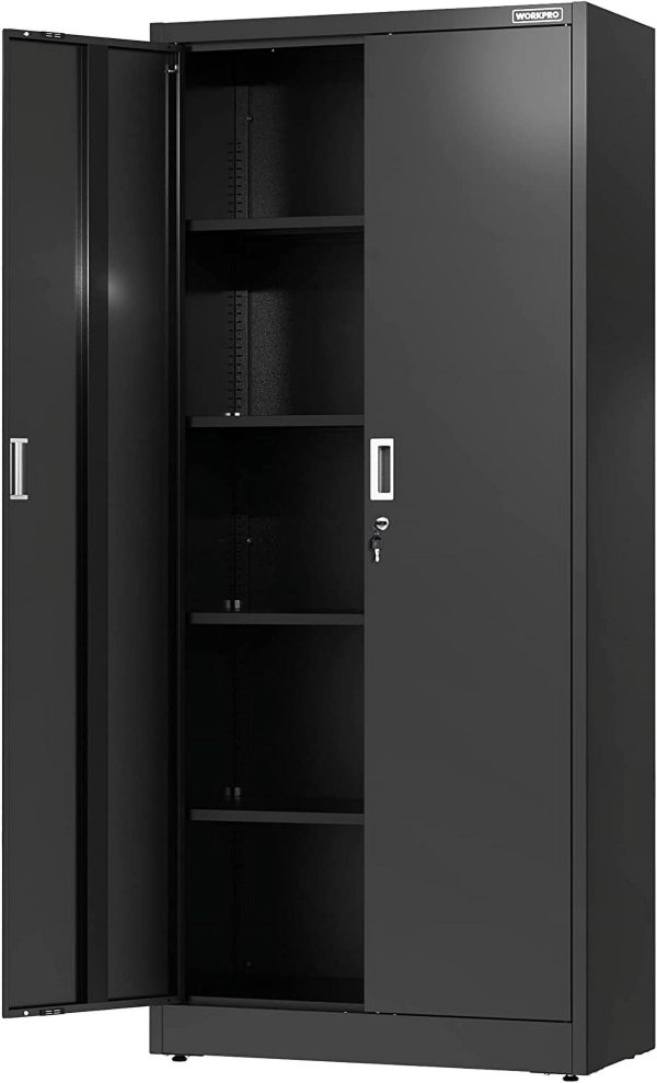 WORKPRO-Metal-Garage-Storage-Cabinet-Locking-Doors-Adjustable-Shelves-71-inches-Tall-Storage-Cabinet-Tools-Office-Home-Shops-Black-Solid-Packed_813752b0-a2f7-490e-9218-13b47e72da7e.396a3142b793264dde9fe6ed230b8c6d.jpg
