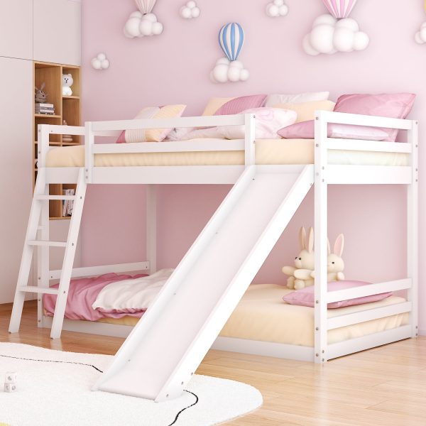 Zimtown-Bunk-Bed-Twin-Over-Twin-Kids-Low-Floor-Bunk-Bed-with-Slide-for-Children-Boys-Girls-Dormitory-Bedroom-No-Box-Spring-Needed-White_71535d72-949c-40df-94e2-442e1b840169.a9fc05c24a525428a1d36eed8a472ba3.jpg