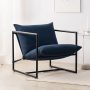 Zinus Aidan Metal Framed Indoor Sling Accent Chair, Dark Grey - Image 1