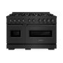 ZLINE - 48 in. Wide 8 Burner Classic Double Oven Gas Range  (CGRB-48) - Black Stainless Steel - Image 1