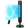 12.8 in. Tower Fan 3 Speed Modes Oscillating Cooling Fans with Remote, Built- in 7Hrs Timer and LED Display in Black - Image 1