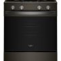 Whirlpool - 30 in. Wide 4 burners 5.0 cu. ft. Smart Freestanding Slide-In Gas Range with Air Cooking Technology and Steam Clean - Black-on-Stainless - Image 1